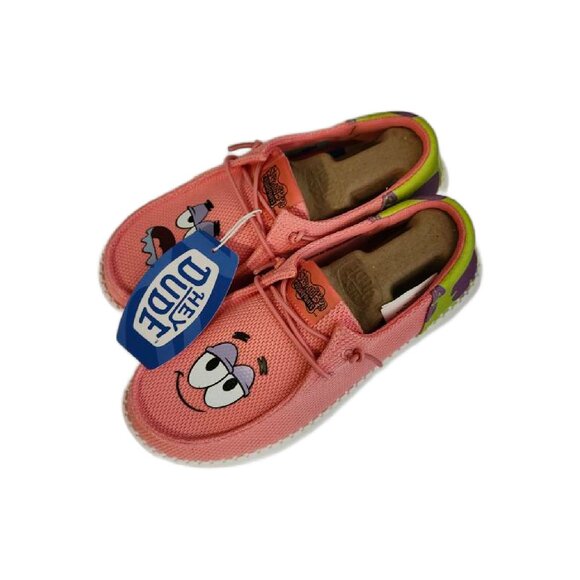 New with Tags Hey Dude Wally SpongeBob Patrick Loafer Shoes Size 7 - Picture 6 of 7